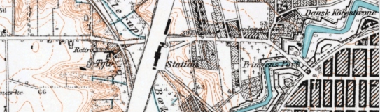 Kort over Fredericia fra 1900